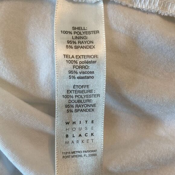 WHBM white chiffon layered longer sleeveless blouse - Picture 7 of 8